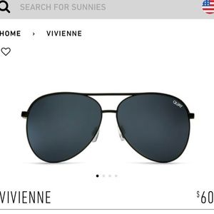 Quay Vivienne aviator sunglasses in black smoke